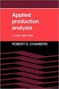 Image of Applied Production Analysis A Dual Approach