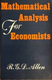 Image of Mathematical Analysis For Economists