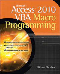 Image of Microsoft Access 2010 VBA Macro Programming
