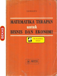 Image of Matematika Terapan Untuk Bisnis dan Ekonomi